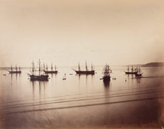 Gustave Le Gray, flotte française en rade de Cherbourg